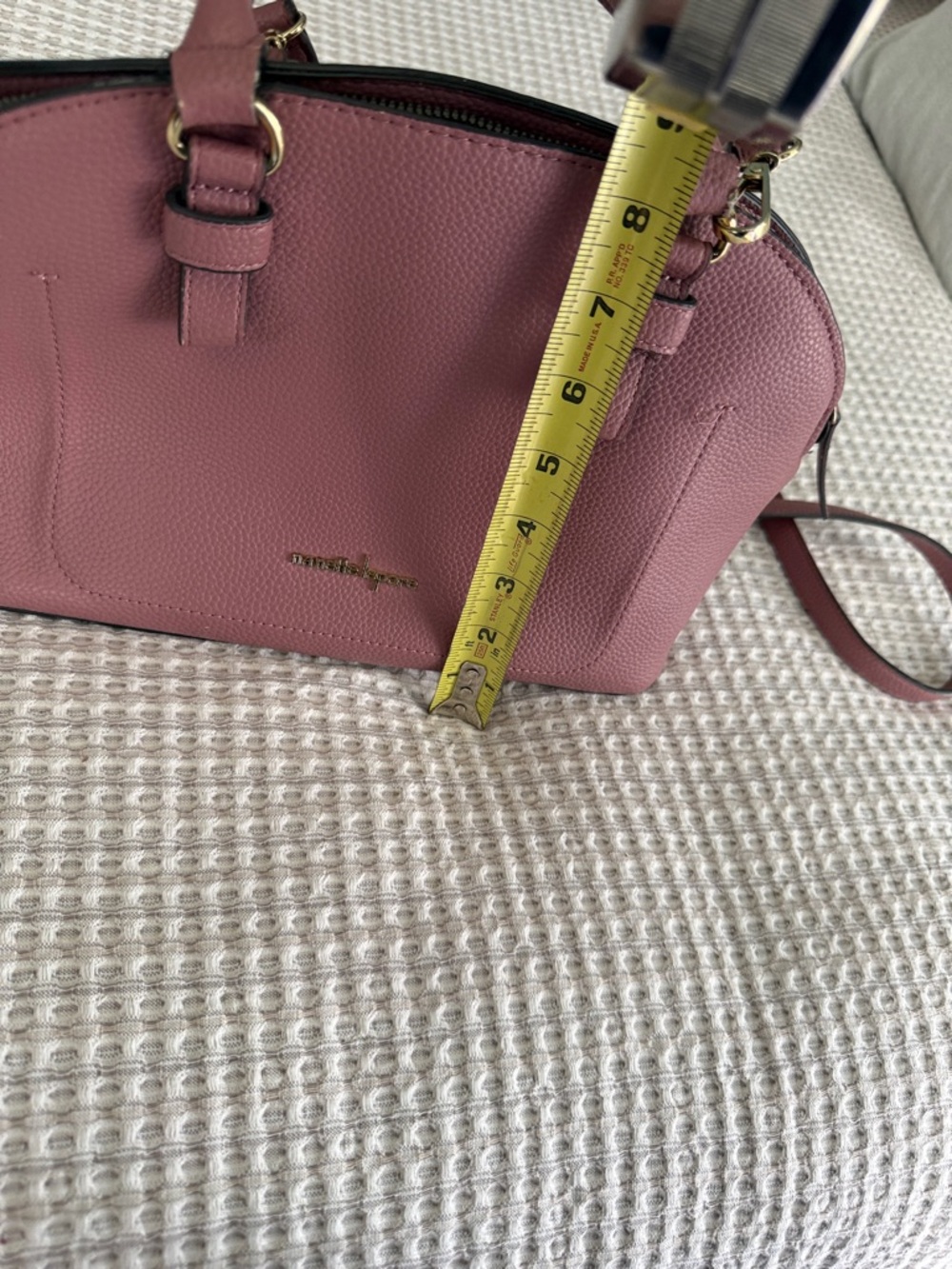 Nanette Lepore Mauve Pink Pebbled Leather Satchel - Picture 7 of 7